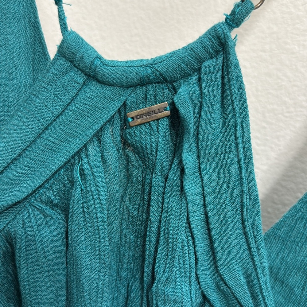 SOLD Women’s O’Neill Saltwater Solids Avery Cover-Up Teal Dress. Size XS - Picture 7 of 13
